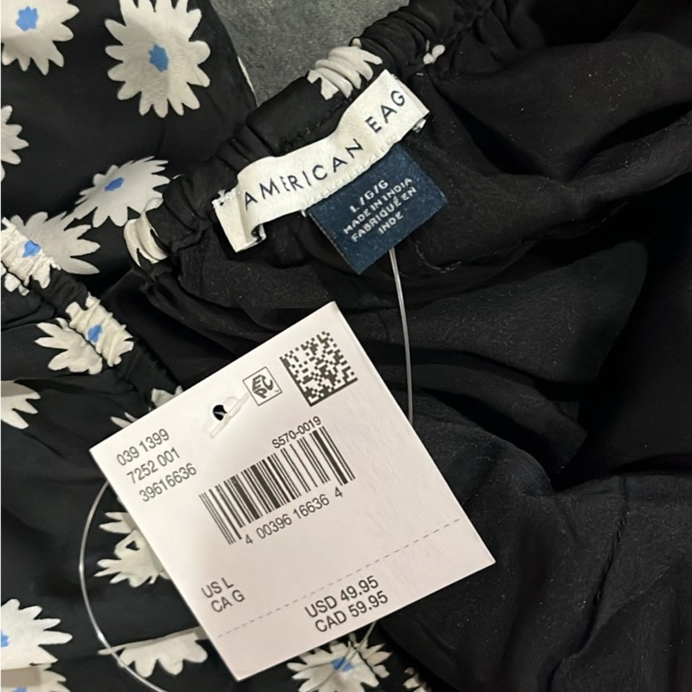 American Eagle Black Floral Dress